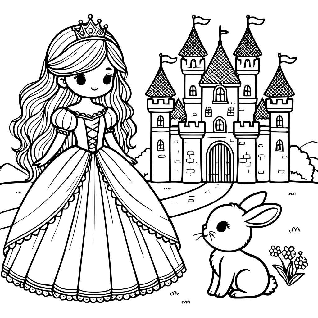 Princess Castle Coloring Pages
