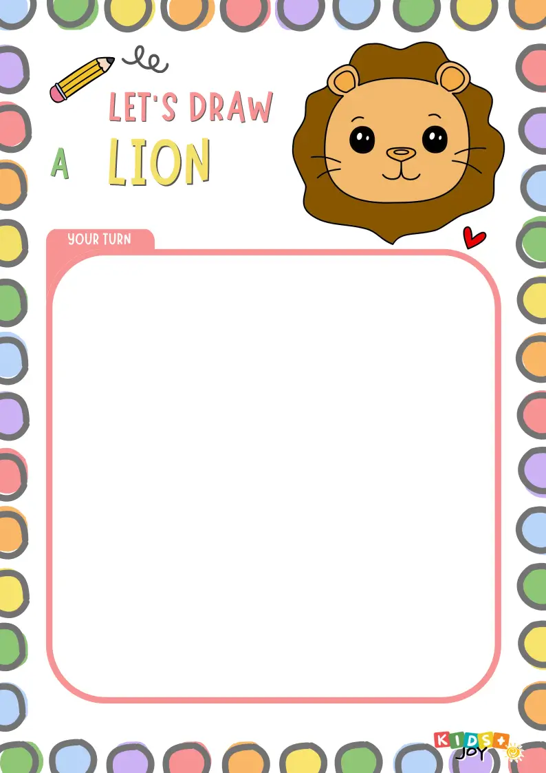 Lets draw a lion face