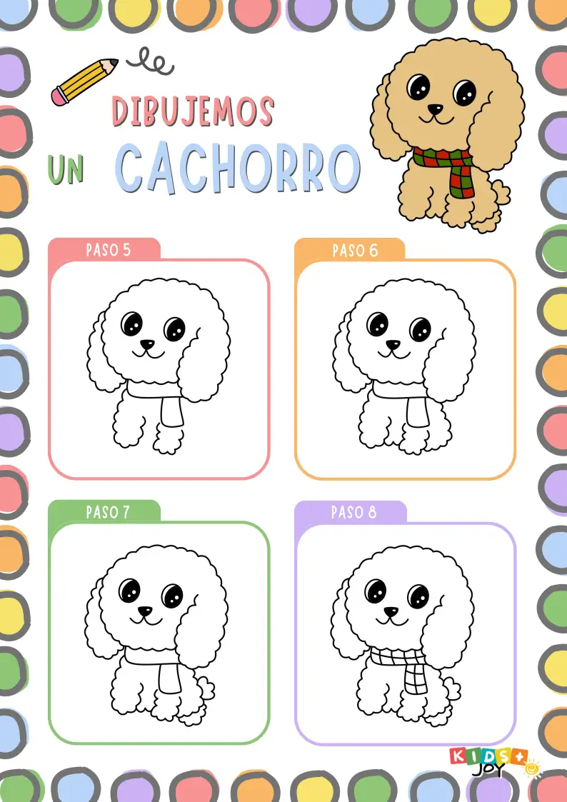 como dibujar un cachorro paso a paso