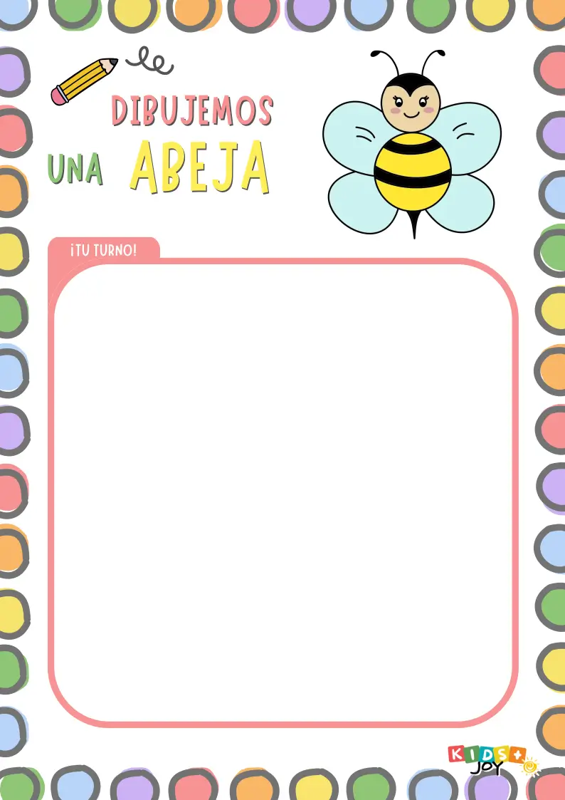 como dibujar una abeja feliz paso a paso