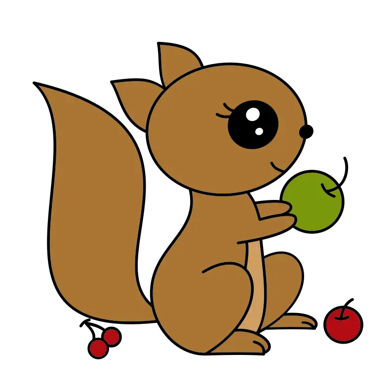 Cómo Dibujar una Ardilla Bonita Fácil Paso a Paso | K &amp; J