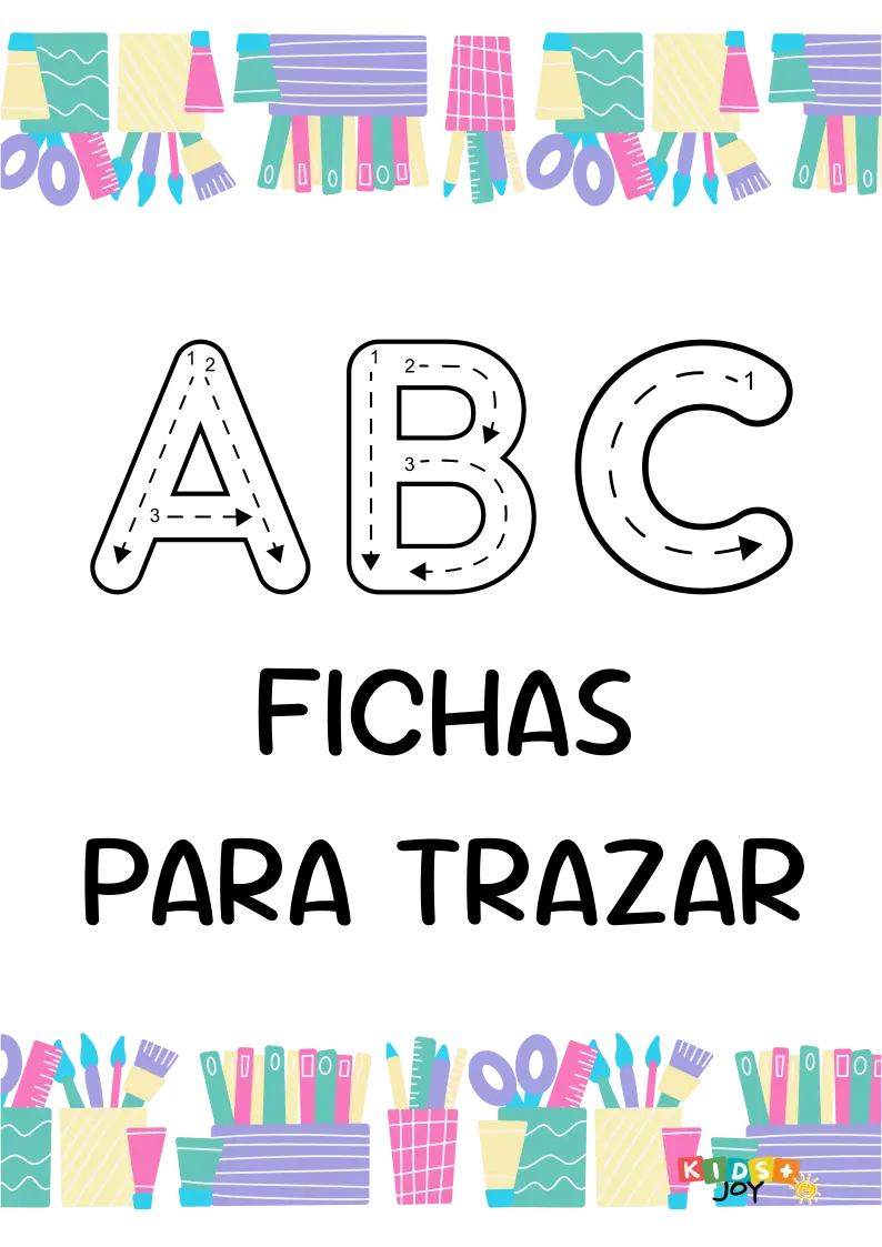 Tarjetas de letras para trazar (A–Z)
