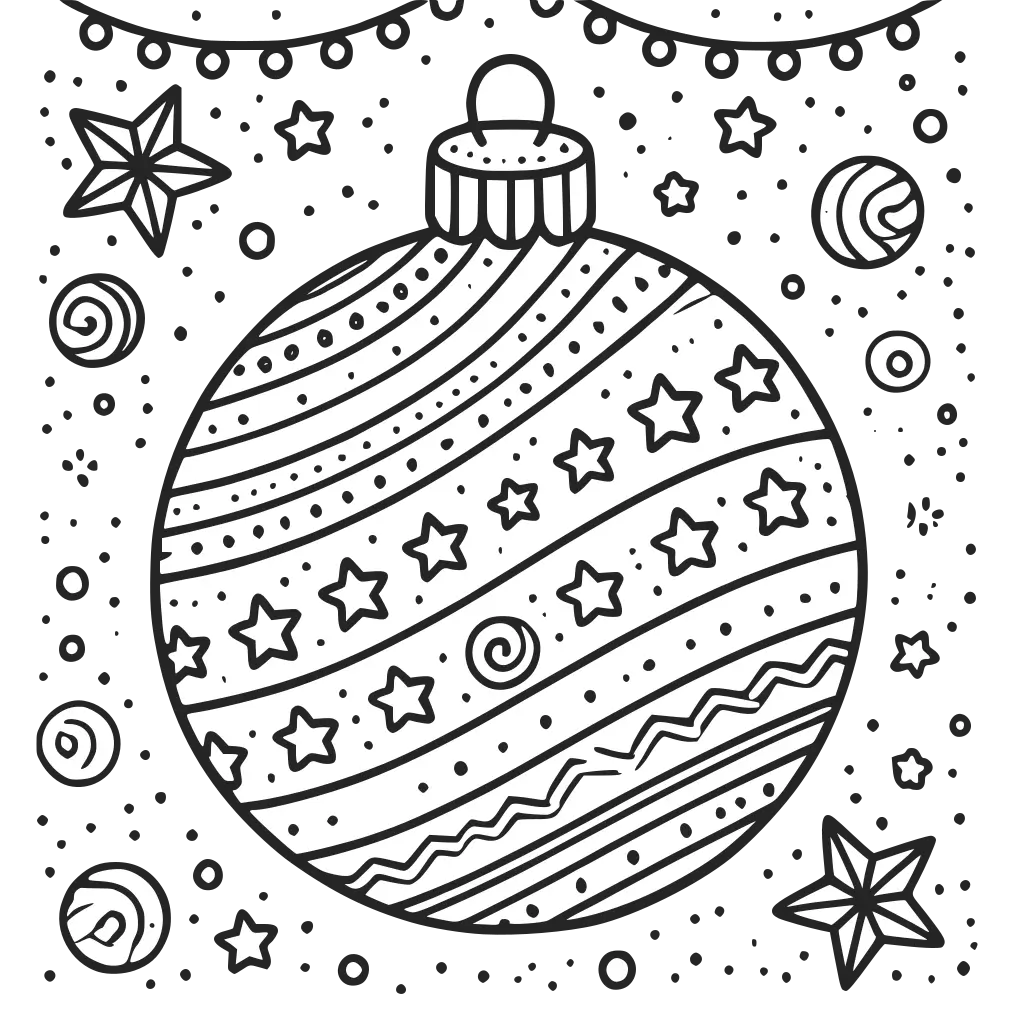 Christmas ornament coloring page