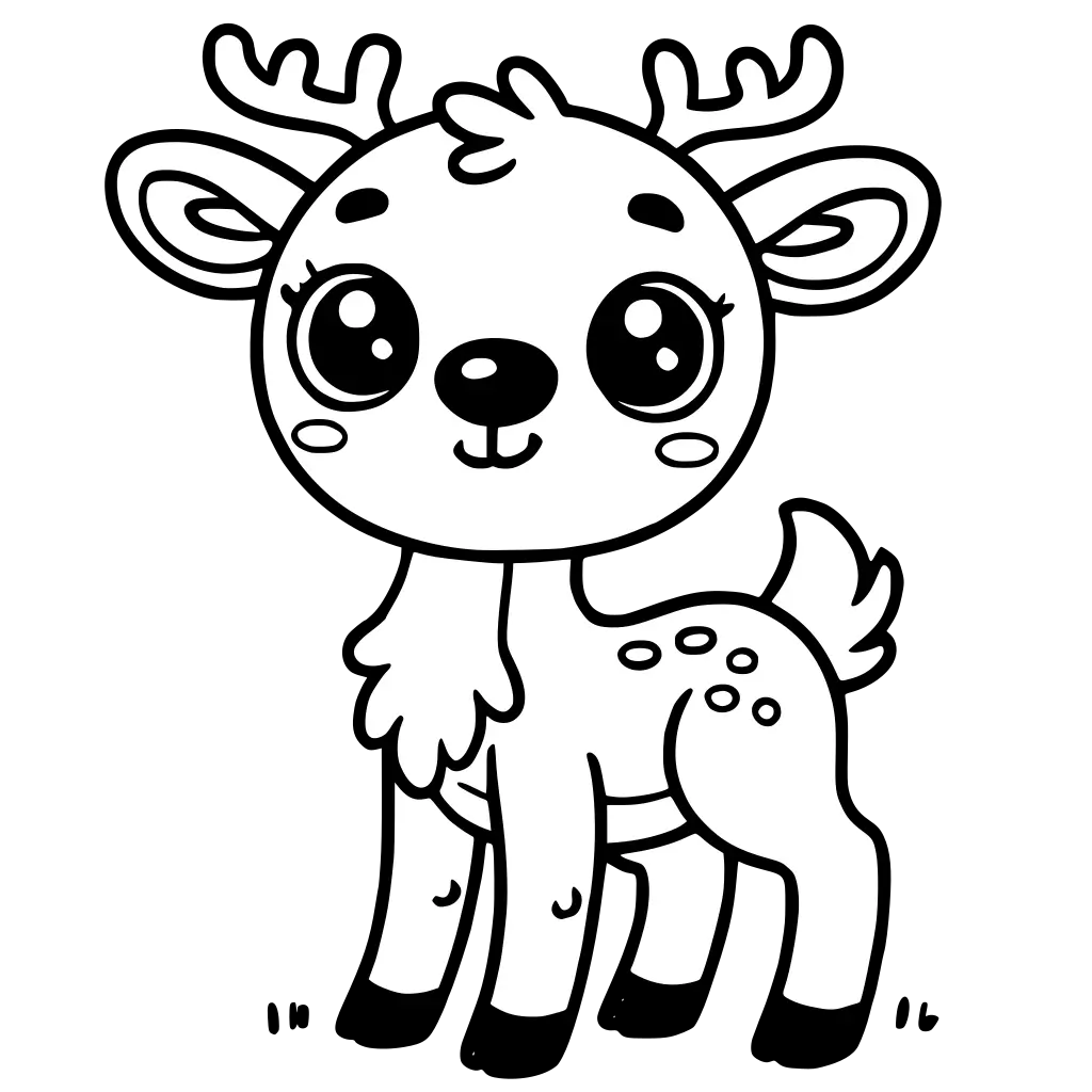 Santas reindeer coloring page
