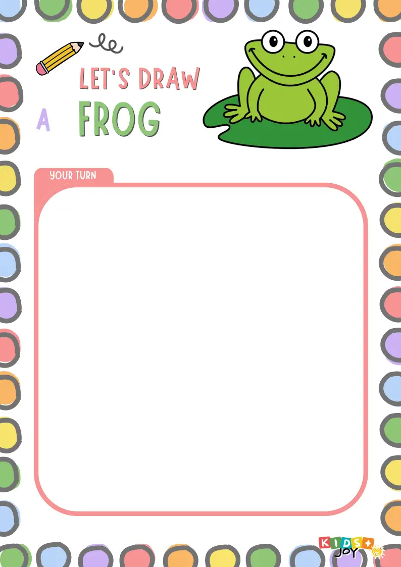 Wie man einen Frosch auf einem Seerosenblatt Schritt für Schritt zeichnet