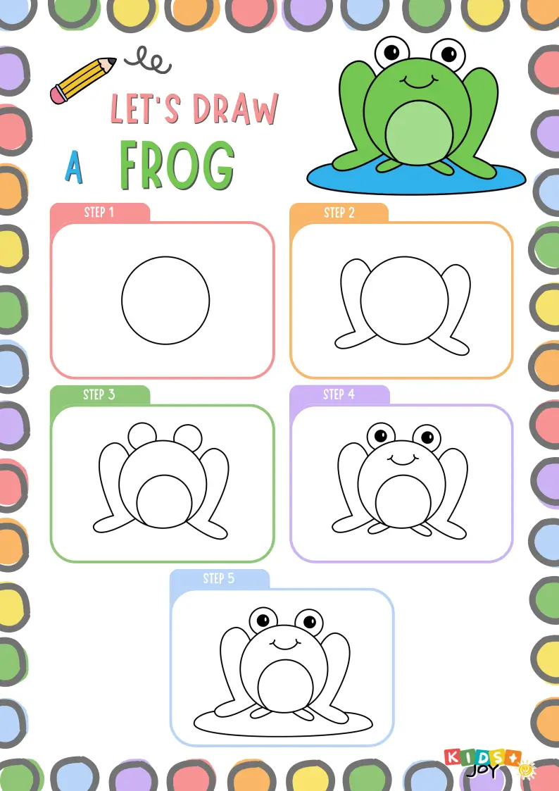 Wie man einen niedlichen Frosch Schritt für Schritt zeichnet