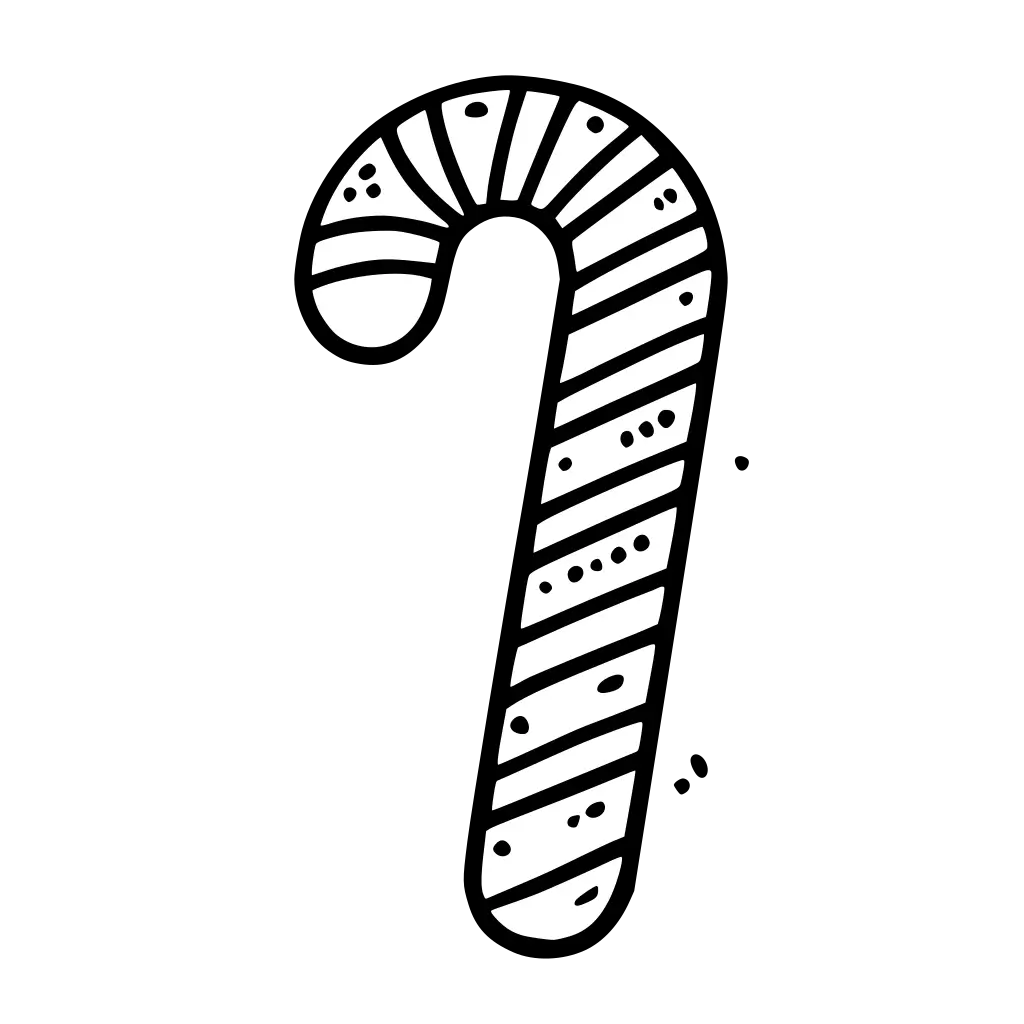 Candy cane coloring page