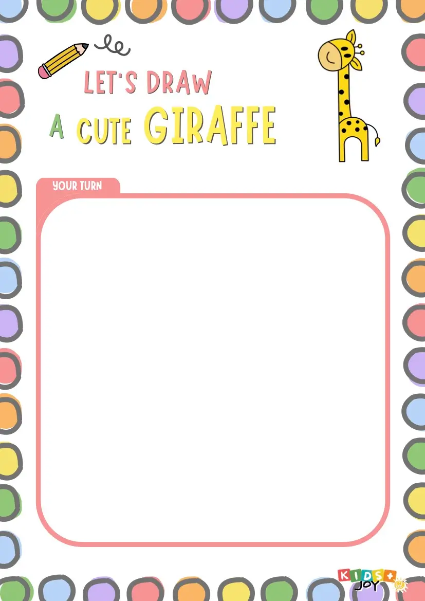 Zweiter Schritt: Giraffe zeichnen – Schritt-für-Schritt für kleine Künstler