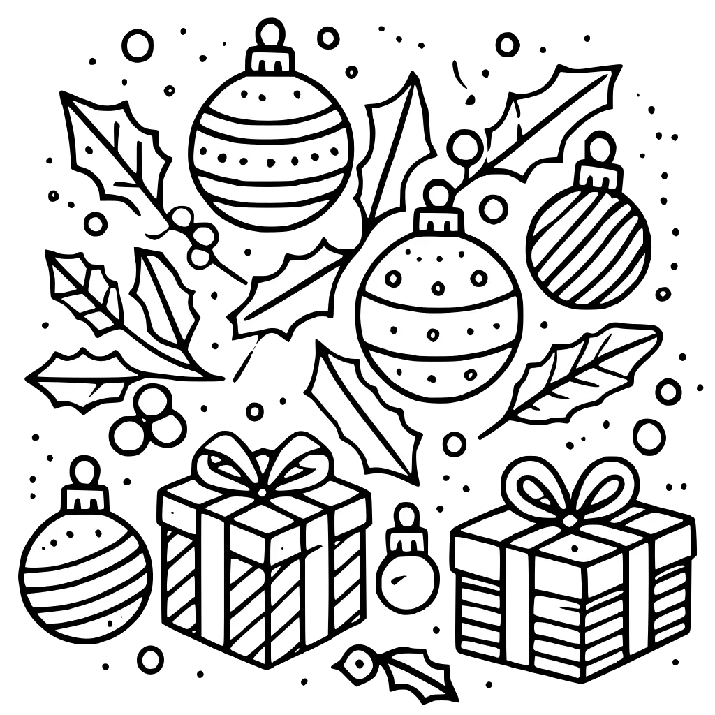 Christmas Ornaments coloring page