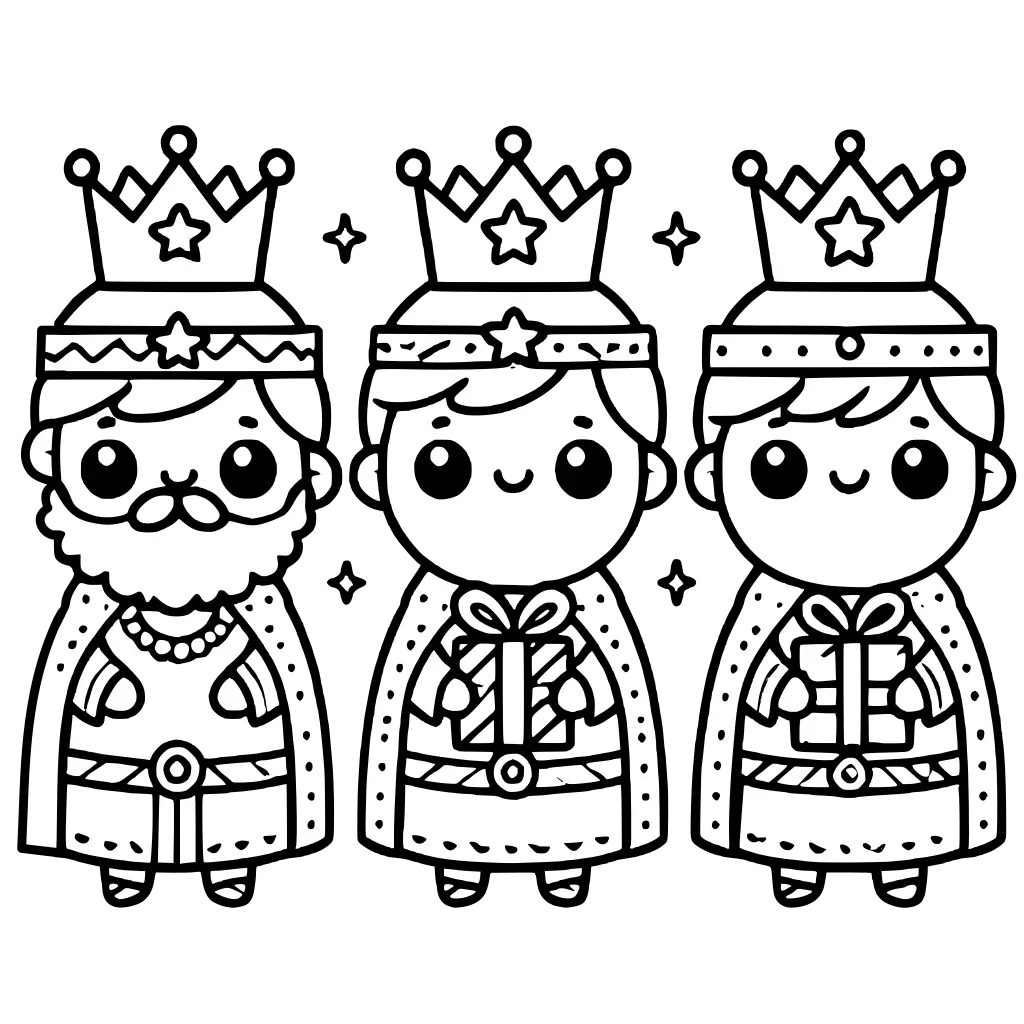 three wise men coloring page